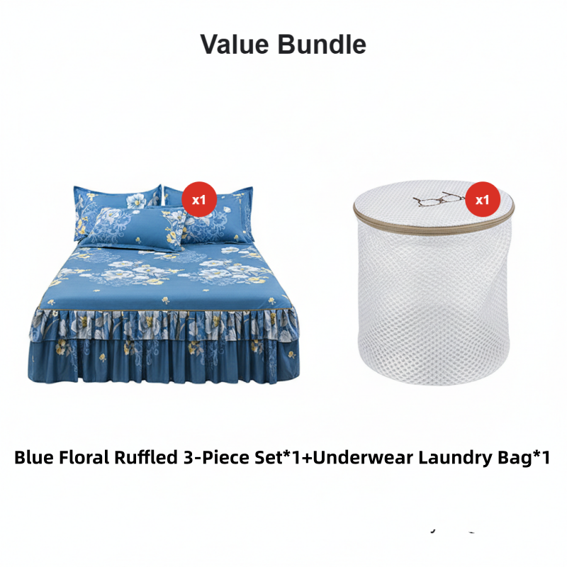 ⏳Limited-time 50% off⏰3-Piece Ruffled Bed Skirt Set🛏️