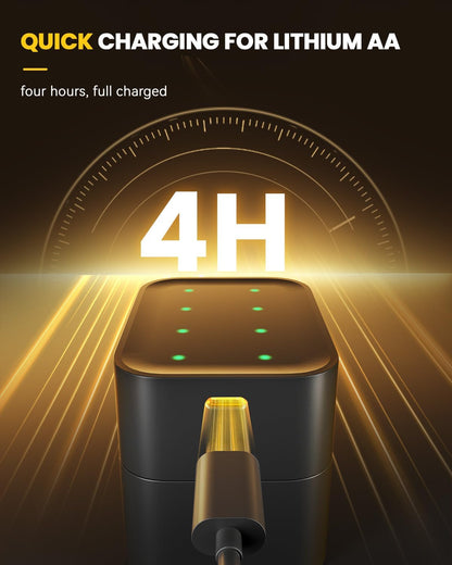 🏆Flash Sale⚡🎁🔋Charging Compartment - Rechargeable Aa/Aaa Lithium Battery