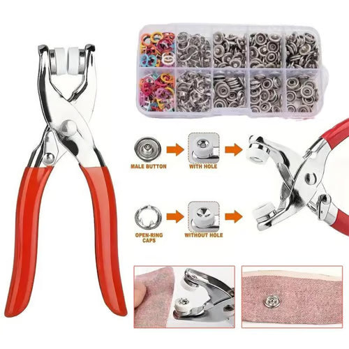 ✨New Updatde⚡50K+ SOLD!🔥Metal Snap Buttons with Fastener Pliers Tool Kit