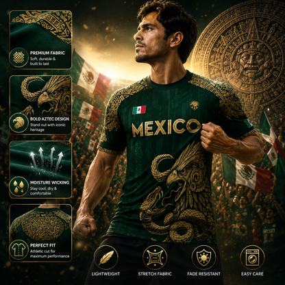 ⚽️ Mexico Aztec Eagle & Serpent Soccer Jersey