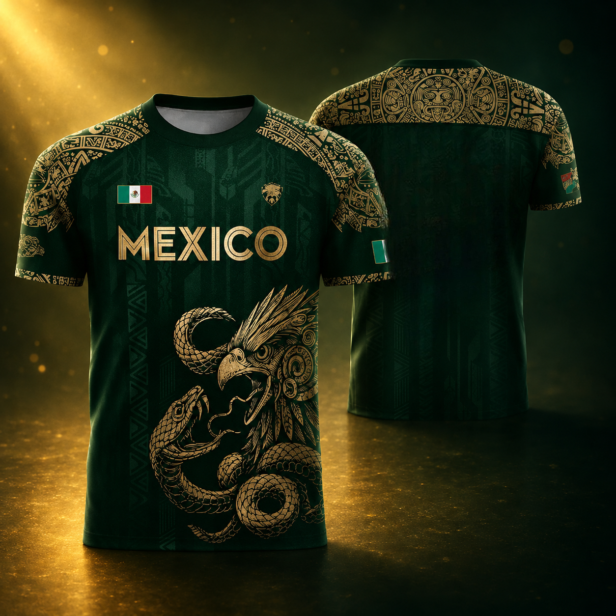 ⚽️ Mexico Aztec Eagle & Serpent Soccer Jersey