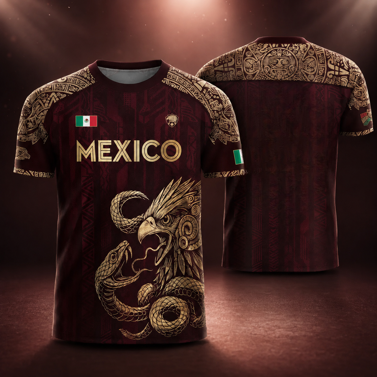 ⚽️ Mexico Aztec Eagle & Serpent Soccer Jersey