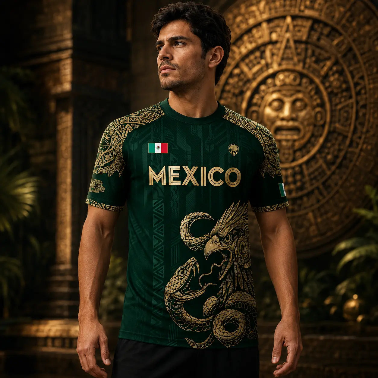 ⚽️ Mexico Aztec Eagle & Serpent Soccer Jersey