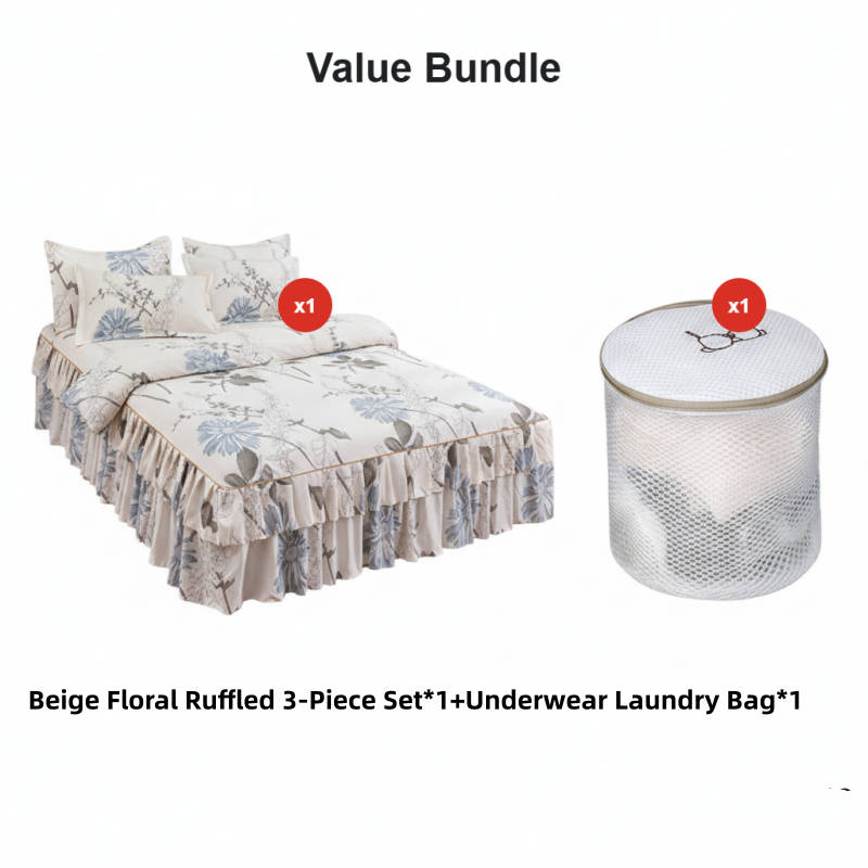⏳Limited-time 50% off⏰3-Piece Ruffled Bed Skirt Set🛏️