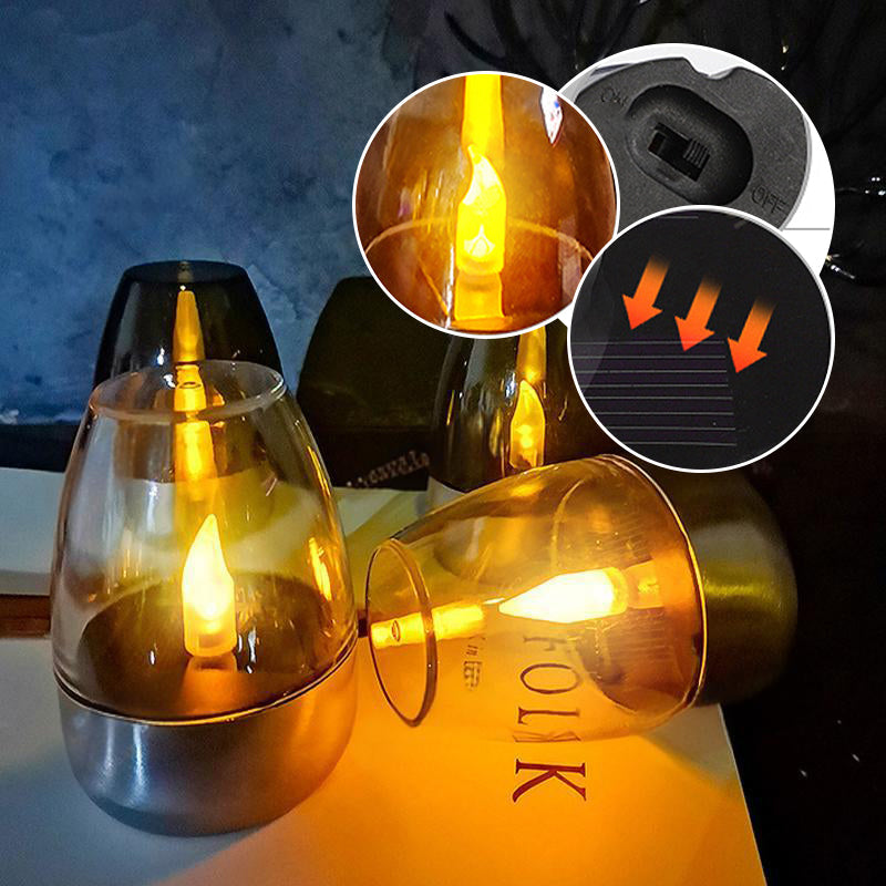 🕯️Solar Power Tea Lights Outdoor Flameless Flicker IP65 Waterproof Table Lamp LED Candles with Dusk to Dawn Sensor