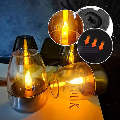 🕯️Solar Power Tea Lights Outdoor Flameless Flicker IP65 Waterproof Table Lamp LED Candles with Dusk to Dawn Sensor