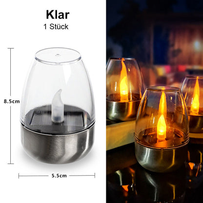 🕯️Solar Power Tea Lights Outdoor Flameless Flicker IP65 Waterproof Table Lamp LED Candles with Dusk to Dawn Sensor