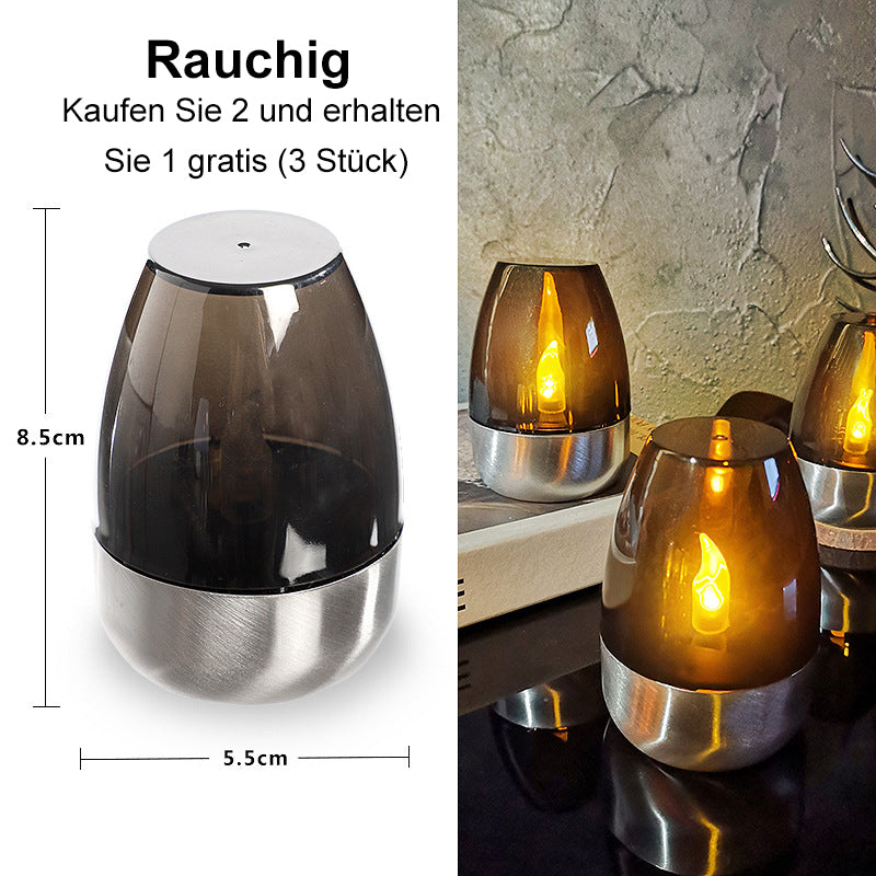 🕯️Solar Power Tea Lights Outdoor Flameless Flicker IP65 Waterproof Table Lamp LED Candles with Dusk to Dawn Sensor