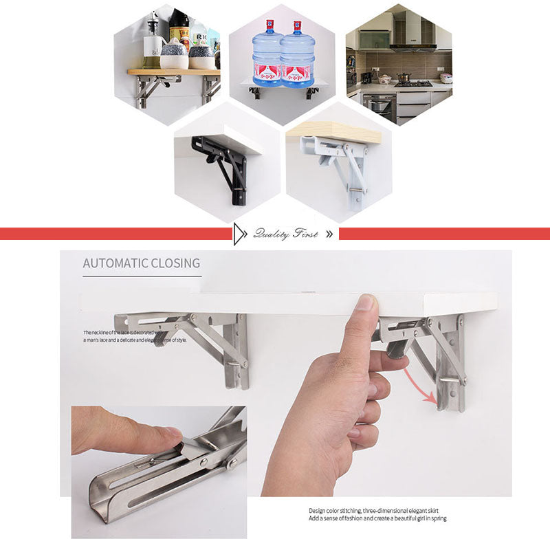🥳2026 HOT SALE🥳🛋️📚 Fold in a Second, Declutter Instantly! Multi-use Bracket for a Tidy Kitchen/Study 50% OFF🧱✨