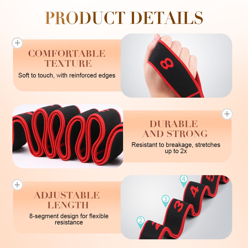 Fitness resistance band for stretching and yoga