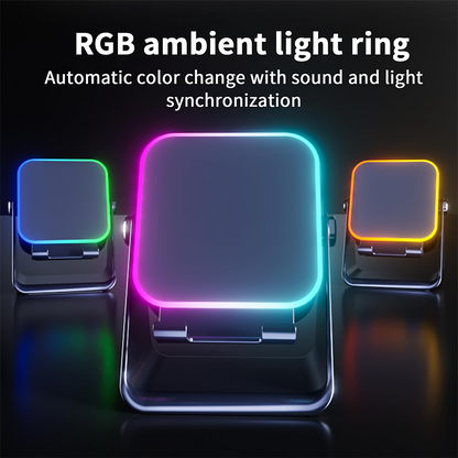 📱 5-in-1 Wireless Induction Bluetooth Speaker &amp; Phone Stand