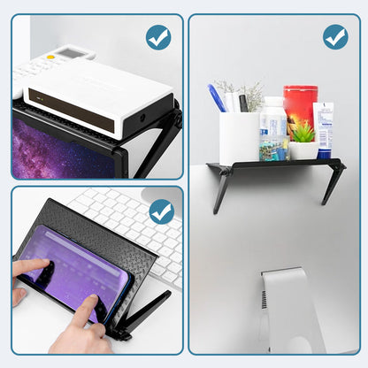 Adjustable TV Top Shelf - No Drilling