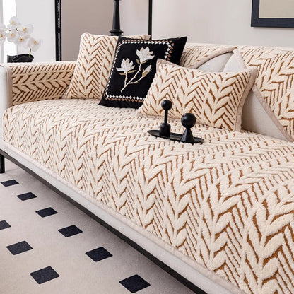 Warm Cozy Plush Sofa Slipcover