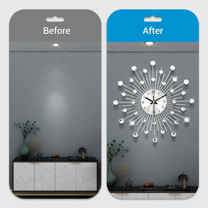✨🕰️ 50% off ⚡ Creative Rhinestone Wall Clock – Silent, Minimalist Luxury for Living Room, Dining & Entryway! 💎🏡