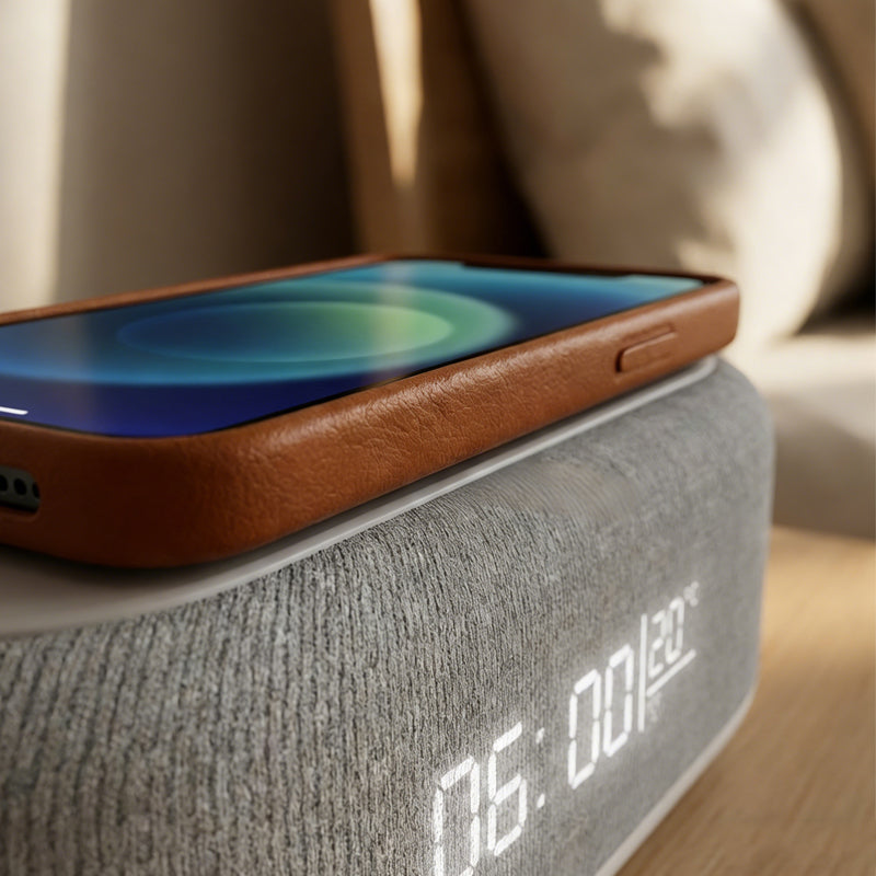 🔥Limited-time offer-6-in-1 Wireless Charging Station（Wireless charger, clock, Bluetooth speaker, night light, LED digital display, and thermometer）