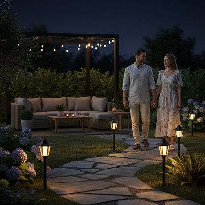 💐50% OFF ! Hexagonal Solar Lights – Auto On at Dusk 🌙🛠️【Limited Stock】