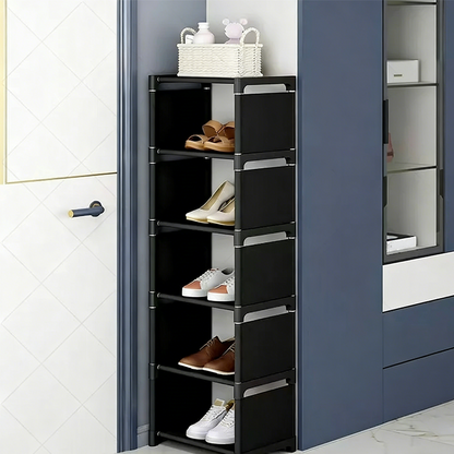 👠 50% OFF NOW! 🚪 Vertical Shoe Rack for Entryway – Space-Saving, Sturdy Metal Frame & Easy Assembly 👟