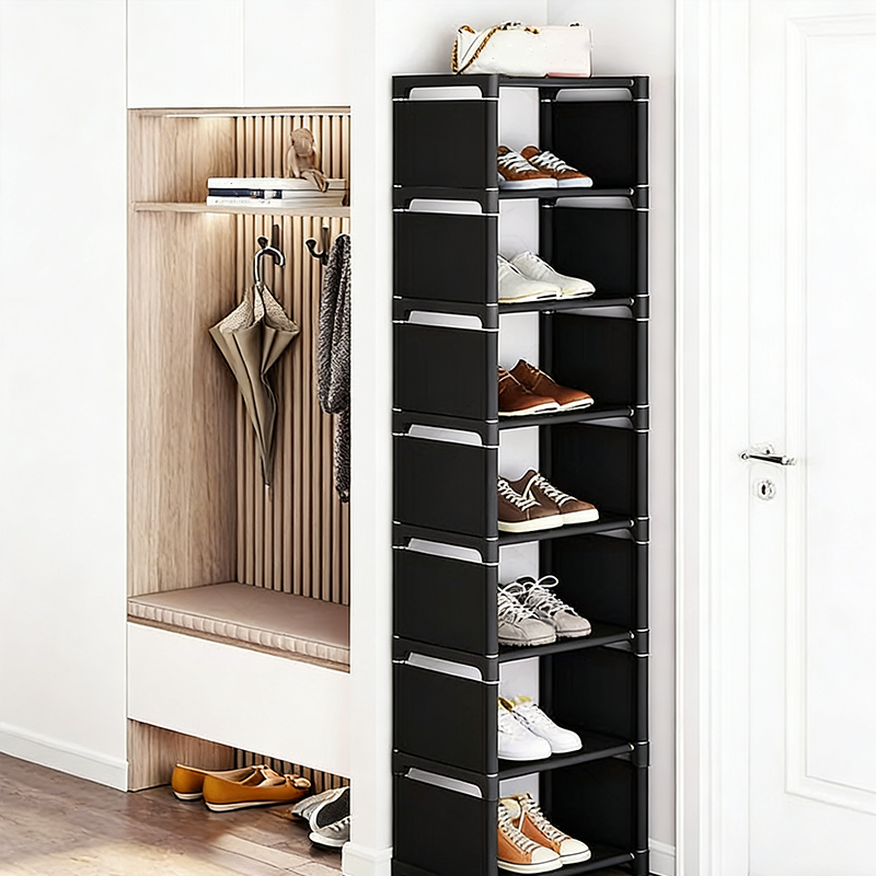 👠 50% OFF NOW! 🚪 Vertical Shoe Rack for Entryway – Space-Saving, Sturdy Metal Frame & Easy Assembly 👟